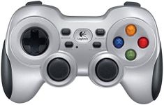 Logitech F710 Wireless Gamepad, 2.4 GHz Wireless with USB Nano-Receiver, Controller Dual Vibration Feedback, 4 Switch D-Pad, PC - Silver