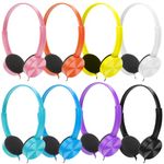 Ladont 8 Pack Bulk Headphones for Kids School Classroom Students Children Teen Toddler Boys Girls Adult