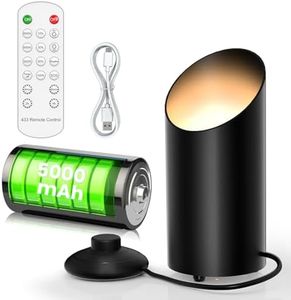 Rechargeable Indoor Up Lights Portable Floor Can Lights with Spotlight Function Remote Control Timer 3 Color Temperatures 5000mAh 450LM for Home Plants Trees Pictures Includes Foot Switch