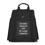 Carriall Black Meal Bag/Tiffin Bag for Office, College, School & Picnic | Reusable & Water-Resistant Lunch Box Cover Bag Only | 8L Capacity Storage | Gifting for Men,Women & Kids (Boys/Girls)