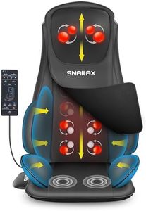 Snailax Shiatsu Neck Back Massager with Heat, Massage Chair Pad with Compression, Full Body Chair Seat Massager for Neck, Back and Shoulders, Gifts for Men, Women