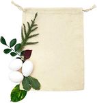 Size 5x7 inches - 100% Cotton Reusable Produce Muslin Bags – Multipurpose Drawstring Storage Pouch for Everyday Use – Pack of 100