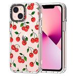 MOSNOVO Case for iPhone 13 - Clear Slim Shockproof TPU+PC, [ 6.6 ft Drop Protection/Anti Peel Off ] - Cute Cherry