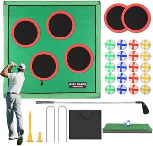 Golf Chipping Game for Outdoor Indoor: Backyard Golf Games for Kids & Adults , Golf Gifts for Men,Golfer, Golf Set with 20 Sticky Balls, Putting Mat, Putter & Carry Bag, Golf Simulators for Home