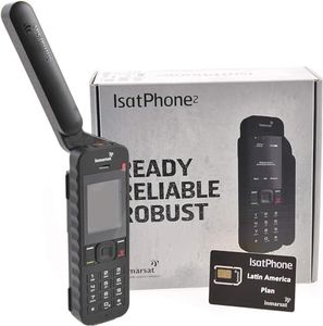 Inmarsat IsatPhone 2.1 Satellite Phone Telephone Handset Latin America SIM Card with 300 Units and 180 Days Validity - Ready to Activate - Voice, SMS Messenging, GPS Tracking