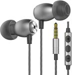 Betron GLD100RM In-Ear Headphones with Microphone, Noise Isolating Earphones, Wired Connection 3.5mm Jack, 9mm Dynamic Earbud Drivers Bass Driven Sound