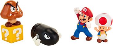 Super Mario Nitendo Acorn Plains 2.5” Figure Multipack Diorama Set, 3, Nitendo Super Mario