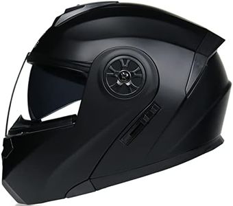 Lightweight Modular Motorcycle Helmet, Front Flip Up Motorbike Helmet for Men and Women, DOT Certified Full Face Integrated Protective Helmet, HD Double Visor, Scooter, Moped A,XL(59-60CM)