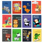 EKDALI Aesthetic Posters for room decoration | Kids Affirmation poster with Animals pictures for kids || Motivational Wall Abstract Poster set of 12 A5 Size (6 x 9 inches) (Bright Colours)