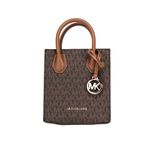 Michael Kors Women's Mercer Pebbled Leather Shopper Crossbody Bag