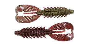 X Zone 4.25" Adrenaline Craw | Crawfish Lures for Bass, Trout, and More, Classic Aggressive Crayfish Lure Designed by Tournament Winner Brandon Palaniuk (6 Pack)