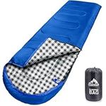 MEREZA Sleeping Bags XL for Adults Mens Large Wide Sleeping Bag for Camping & Backpacking Big and Tall Sleeping Bags for Women 4 Season Warm & Cool Weather with Compression Sack 20-32°F Plaid