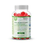 Nources Teen Girl Multivitamin Gummies, Natural Flavour, Zero Sugar, Vegan, Made in Canada, 60 Count