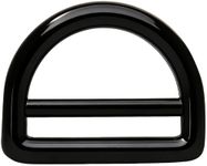 Amanaote Black 1" Inner Big Dia and 0.95" Inner Small Dia D Ring D Rings Welded Pack of 6