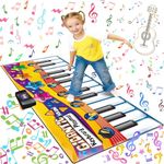 JUYOUNGA Musical Keyboard Floor Piano Mats - Giant Floor Piano Mat, 24 Keys Jumbo Musical Instrument Toys Gift for Boys Girls Kids Toddlers, Dance Mat with Record, Playback, Demo, Education Toys