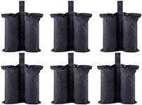 CACTIYE Canopy Weight Bags for Pop up Canopy Tent, Sand Bags Leg Weights for Instant Outdoor Sun Shelter Canopy Legs (6PCSX17X6 INCH, Black)