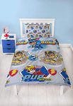 Character World Official Paw Patrol Super Pups Design Single Reversible Two Sided Official Bedding Duvet Cover with Matching Pillow Case