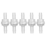 Jadeshay Check Valve,5pcs Check Valves One Way Check Valve Plastic Inline Check Valve Non Return Liquid Valve Oxygen Air Pump Valve,for Water Treatment Aquarium Fish Tank (6mm)