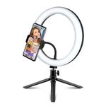 LED Ring Light,10" Ring Light with Tripod Stand & Phone Holder,Selfie Ring Light with 3 Light Modes & 42 RGB Modes for YouTube Video Tiktok-Gifts for Women