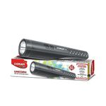 Eveready Unicorn DL90 | Led Torch Cum Emergency Sidelight | 1W Torch & 2W Sidelight | 4 Lighting Modes | Micro-USB Fast Charging | Powered by Li-Ion Battery | Durable ABS Plastic Body | Grey & Yellow