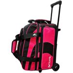 Pyramid Path Pro Deluxe Double Roller Bowling Bag (Black/Hot Pink)