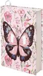 Gomyblomy Washable Book Covers for Hardcover Decorative Pink Butterfly Floral Print Book Sleeve Flowers Stretchable Book Socks Textbook Protector Bible Book Covers for Soft Cover Books