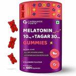 Carbamide Forte Melatonin 10 mg sleep Gummies - with TAGARA, L Tryptophan & Vitamin B6 | Sleep Supplements – 60 Veg Gummies