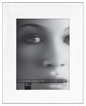 Framatic Fineline 16x20 Inch Aluminum Frame Matted to 11x14 Inch Photo, Silver (302149)
