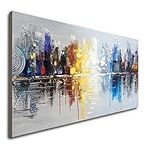 Hand Painted Cityscape Modern Oil P