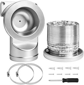 Magnetic Dryer Vent Coupling Connector Kit DV90 with Self-Aligning Magnets, Airtight Seal Easy to Clean Includes 3ft 4-Inch Hose & 2 Clamps