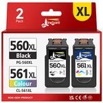 560XL 561XL Ink Cartridges, PG-560 Black, CL-561Colour XL Replacement for Canon 560 561 Ink Cartridges, Printer Ink 560 561 for Pixma TS5350 TS5351 TS5352 TS5353 TS7450 TS7451 (2 Pack)