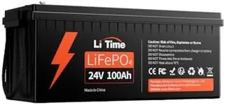 Litime 24V 100Ah LiFePO4 Battery 25