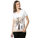 Unriec | Printed Women's T-Shirt | Recycled Polyester T-Shirt | Moisture & Sweat Absorbent | Durable & Comfortable | WHITE4