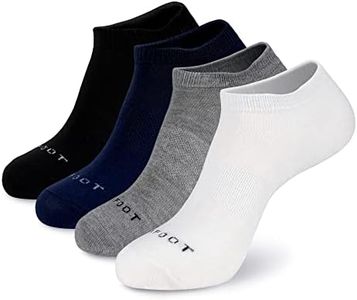 MONFOOT Women's and Men's 4 Pairs Sports Athletic Mesh Ankle Socks Multicolor Large, multipack
