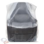 Plastic Furniture Covers for Moving Storage - Heavy-Duty Chair Cover Protectors, Waterproof & Dustproof Clear Moving Bags for Armchair or Recliner - Extra Large Bag Open Size 64 x 42 x 34 Inch