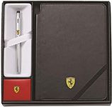 Cross Ferrari Century II Rollerball Pen With Black Journal Gift Set, Medium Journal, Polished Chrome, 1 Count (Pack of 1)