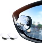 Kmils Adjustable Blind Spot Mirror for Car, Rear View Mirror for Car, Rear View Wide Angle Mirror for car (Pack of 2)