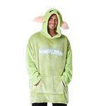 Disney The Mandalorian Hoodies for Men, Baby Yoda Oversized Hoodie Blanket Green