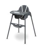 Bebeconfort Meely, 2-in-1 Adjustable Baby High Chair Converts to Baby Chair, 6 Months – 3 Years (max. 15kg), Lightweight (3.3kg), Portable High Chair, Easy to Clean, 5-Point Safety Harness, Dark Grey