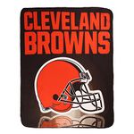 Northwest NFL Cleveland Browns Gridiron Fleece Throw Blanket, Team Colors, 50" x 60"