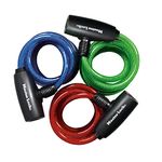 Master Lock 8127TRI Bike Lock/Cable, Blue, Green and Red, 3-Pack