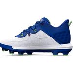 Under Armour Boy's Harper 8 TPU Jr Baseball Shoe, (400) Royal/White/Royal, 5.5 US Big Kid