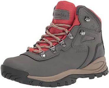 Columbia Women's Newton Ridge Lightweight Waterproof Shoe Hiking Boot, Charcoal, Scorched Coral, 6.5
