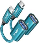 JSAUX USB C to USB 3.0 Adapter [2 Pack], Type C Male to USB Female OTG Cable Compatible with MacBook Pro/Air, iPhone 15 Pro Max/15 Plus/15, Samsung Galaxy S24/S23/S22/S21-Green