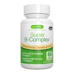 Super B-Complex High Absorption Methylated B Vitamins with Folate, Sustained Release, B6 & B12 as Methylcobalamin, Vitamin C, High Absorption, Flush-Free Niacin, 60 Tablets, By Igennus