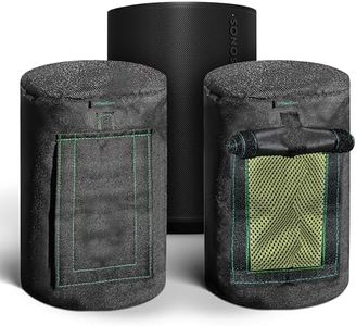 Black 600D Weatherproof Speaker Cover Custom Fit for Sonos Era100 Bluetooth Speaker with SoundFlap