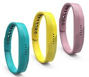 Modelshow Replacement Band/Strap for Fitbit Flex 2 Wristband Bracelet (Lightpurple Blue Yellow, Small)