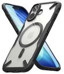 Ringke Fusion-X Magnetic Compatible with iPhone 17 Case Back Cover [Strong Magnet] Military Protection Transparent Hard Back Advanced Protection TPU Bumper - Magnetic Black