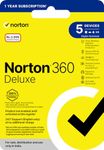 Norton 360 Deluxe |5 Users 1 Year|Total Security for PC, Mac, Android or iOS| Additionally Includes Dark Web Monitoring, Password Manager, PC Cloud Back Up, SafeCam for PC|Email Delivery in 2 Hrs