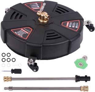 Pro-Kleen Pressure Washer Surface Patio Cleaner Karcher Compatible, Attachment Cleaning for Driveways, Patios, Extra 1/4" Quick Connect Nozzle, 2 Extension Wands (13" Plastic Patio Cleaner)